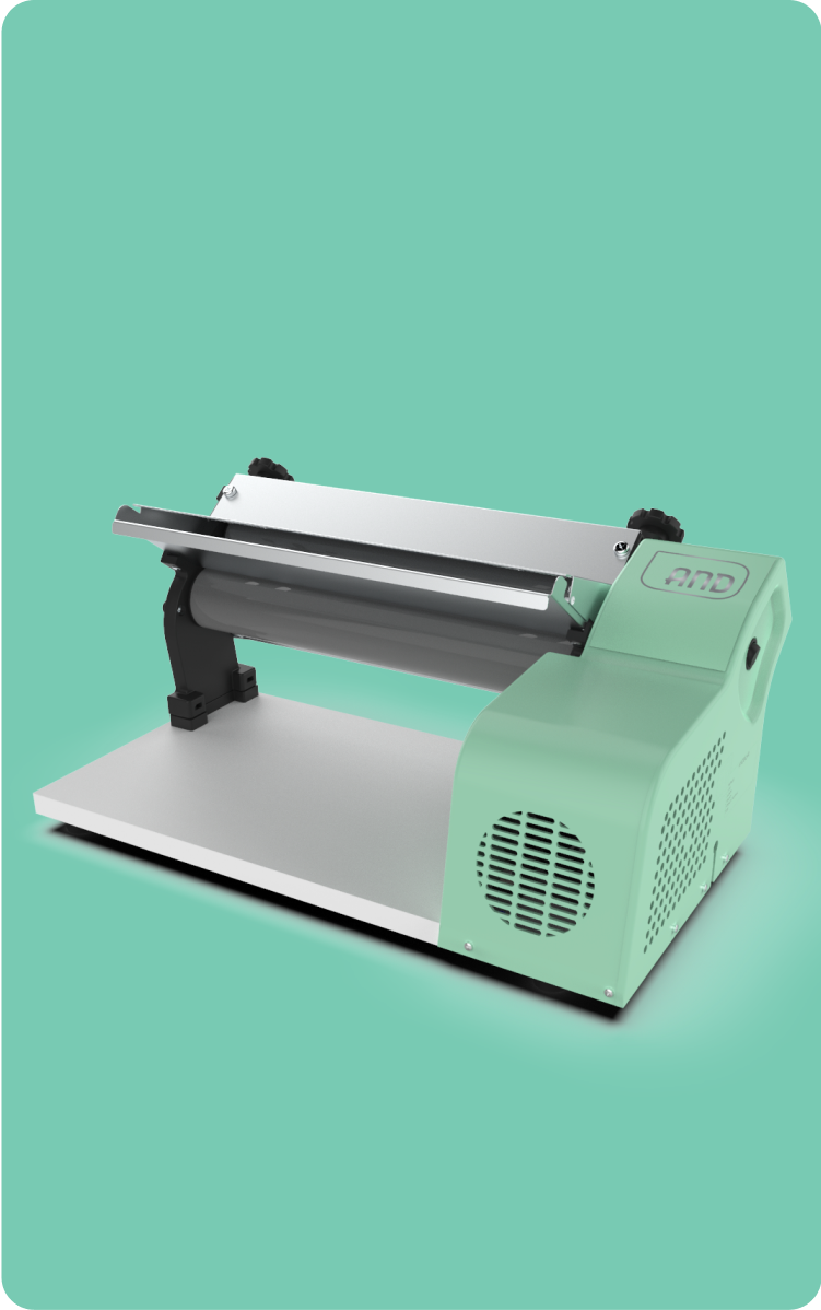 Laminadora eléctrica de masas REVO verde, otra vista