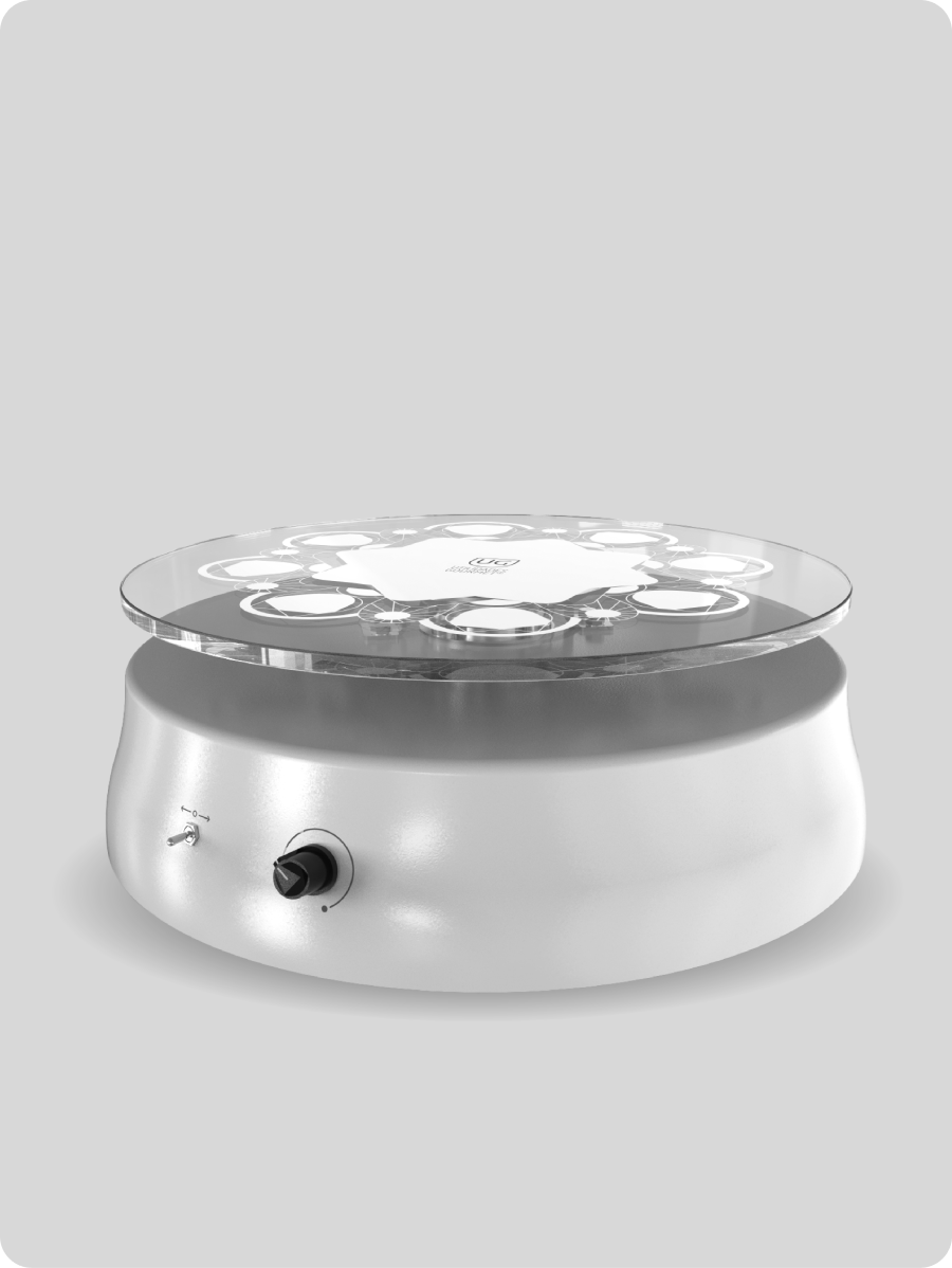 Electric cake turntable in white, another view
