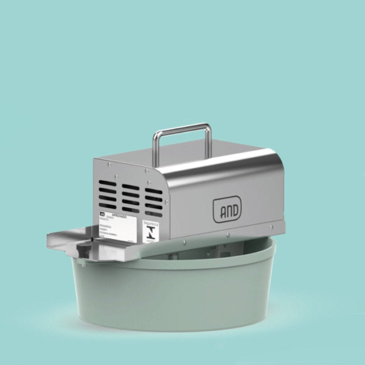Olla mezcladora eléctrica verde, otra vista