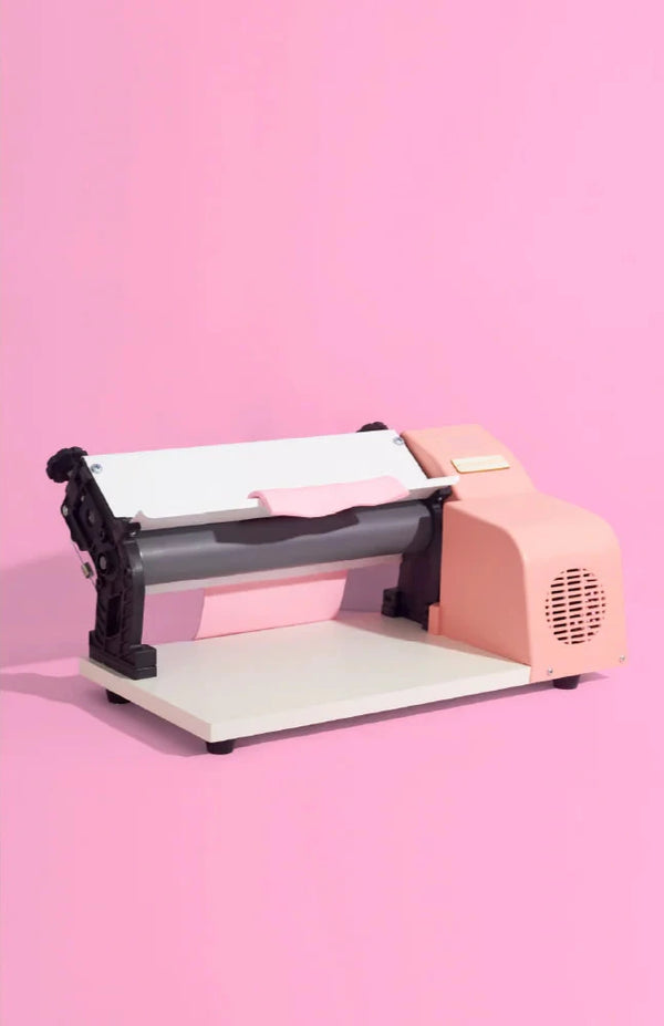 REVO electric dough sheeter in pink